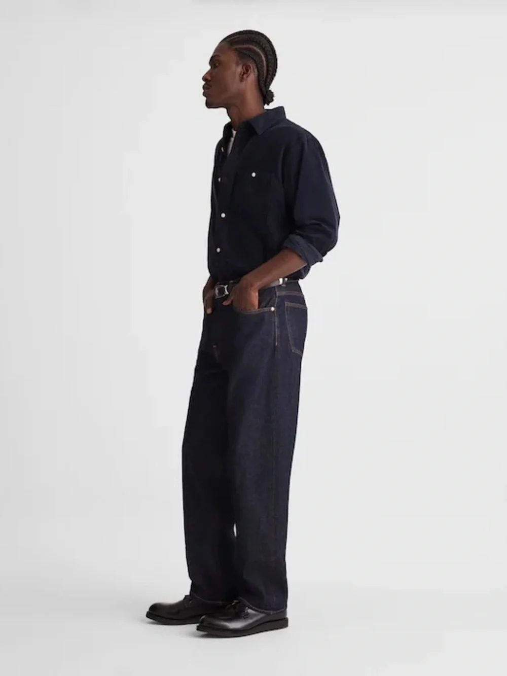 Madewell The 1991 Loose Straight Jean in Rinse Wash-Rigid Size 35 $148 NY888
